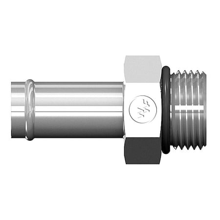 World Wide Fittings Hose Barb to Male O-Ring Boss Adjustable Straight 4604X06X04